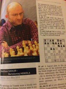 Matthew Sadler in deep (and hurried!) thought at the 2015 Vienna Blitz tournament!