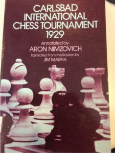 Tournament book of the 1929 Carlsbad Tournament by Nimzowitsch