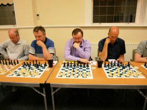 Players from Swale Chess Club concentrating on their moves