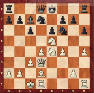 Position after White's 15th move in Sadler-Riemersma Haarlem 2016