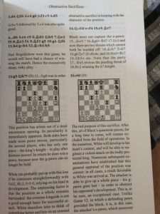 Extract from "The Art of Sacrifice in Chess" by Rudolf Spielmann, analysing his 9th match game against Bogolyubow